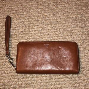 Brown leather wallet